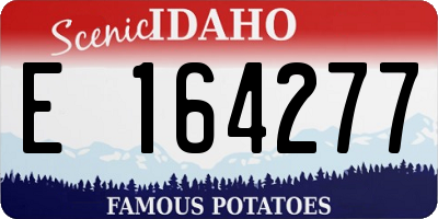 ID license plate E164277