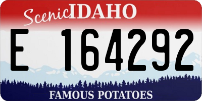 ID license plate E164292
