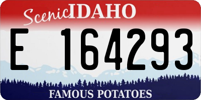 ID license plate E164293