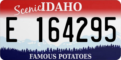 ID license plate E164295