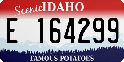 ID license plate E164299
