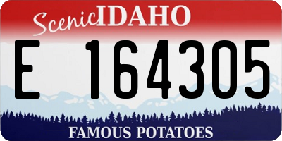 ID license plate E164305