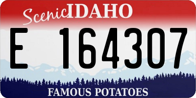 ID license plate E164307