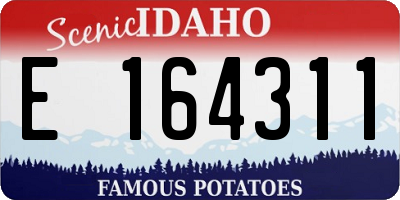 ID license plate E164311