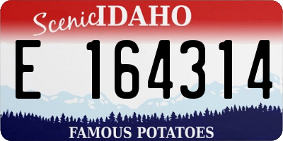 ID license plate E164314