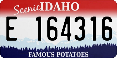 ID license plate E164316