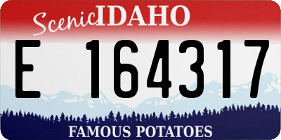 ID license plate E164317