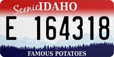 ID license plate E164318