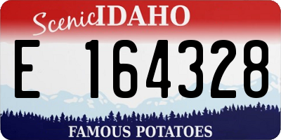 ID license plate E164328