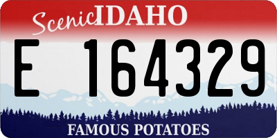 ID license plate E164329