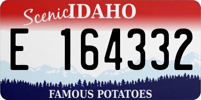 ID license plate E164332