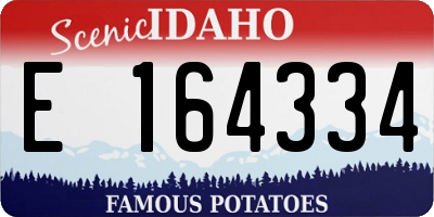ID license plate E164334