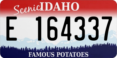 ID license plate E164337