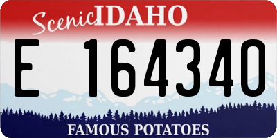 ID license plate E164340