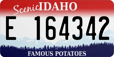 ID license plate E164342