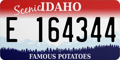 ID license plate E164344