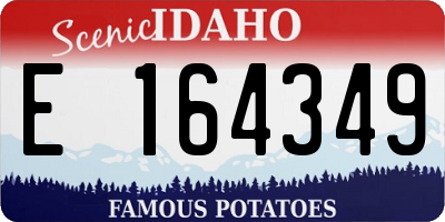 ID license plate E164349