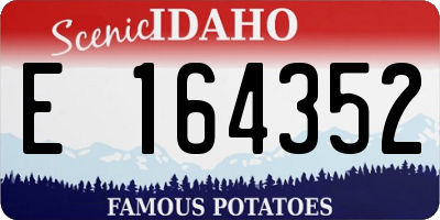 ID license plate E164352