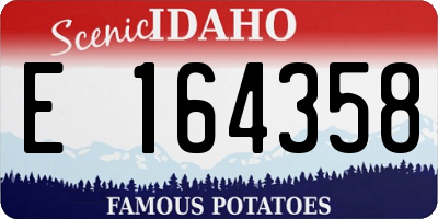 ID license plate E164358