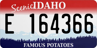 ID license plate E164366