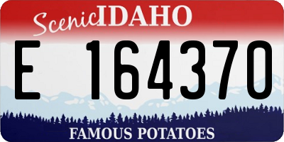 ID license plate E164370