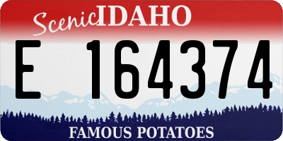 ID license plate E164374