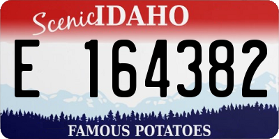 ID license plate E164382