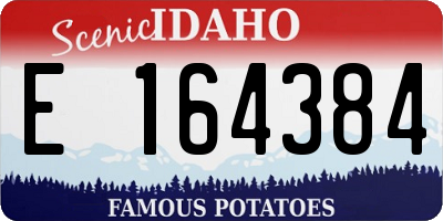 ID license plate E164384