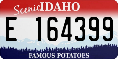 ID license plate E164399