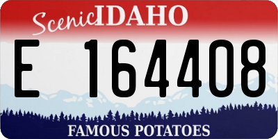 ID license plate E164408