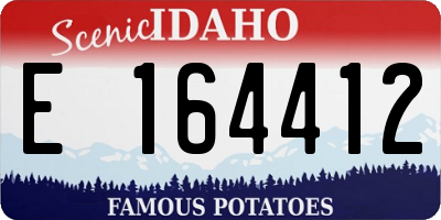 ID license plate E164412