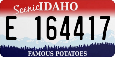 ID license plate E164417