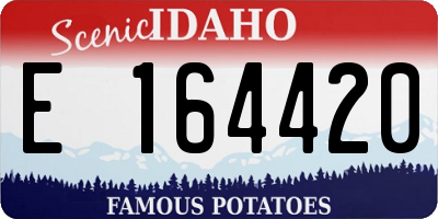 ID license plate E164420