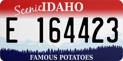 ID license plate E164423
