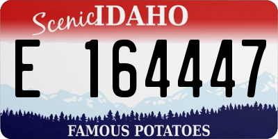 ID license plate E164447