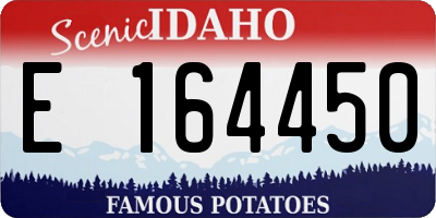 ID license plate E164450