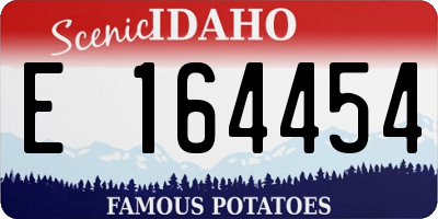 ID license plate E164454