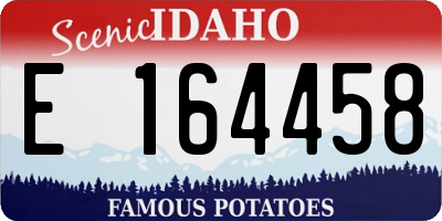 ID license plate E164458