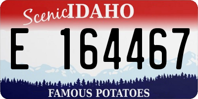 ID license plate E164467