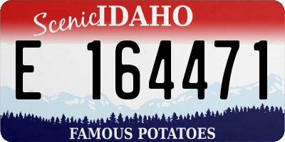 ID license plate E164471