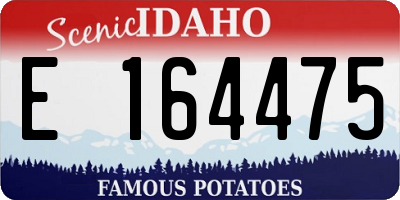 ID license plate E164475