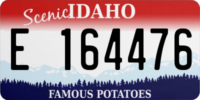 ID license plate E164476