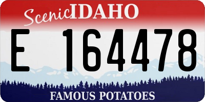 ID license plate E164478
