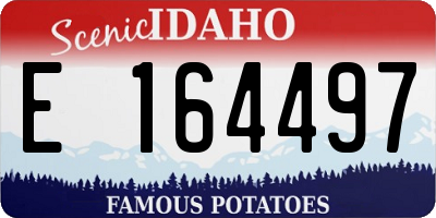 ID license plate E164497