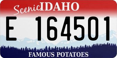 ID license plate E164501