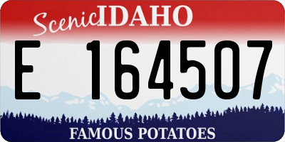 ID license plate E164507