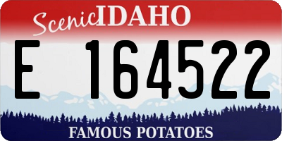 ID license plate E164522