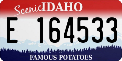 ID license plate E164533