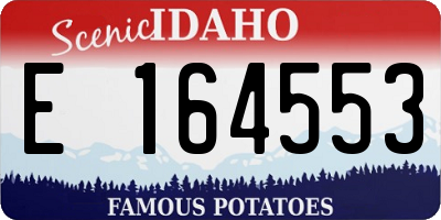 ID license plate E164553