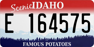ID license plate E164575